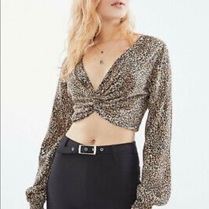 Urban Outfitters Twist Front Long Sleeve Top
